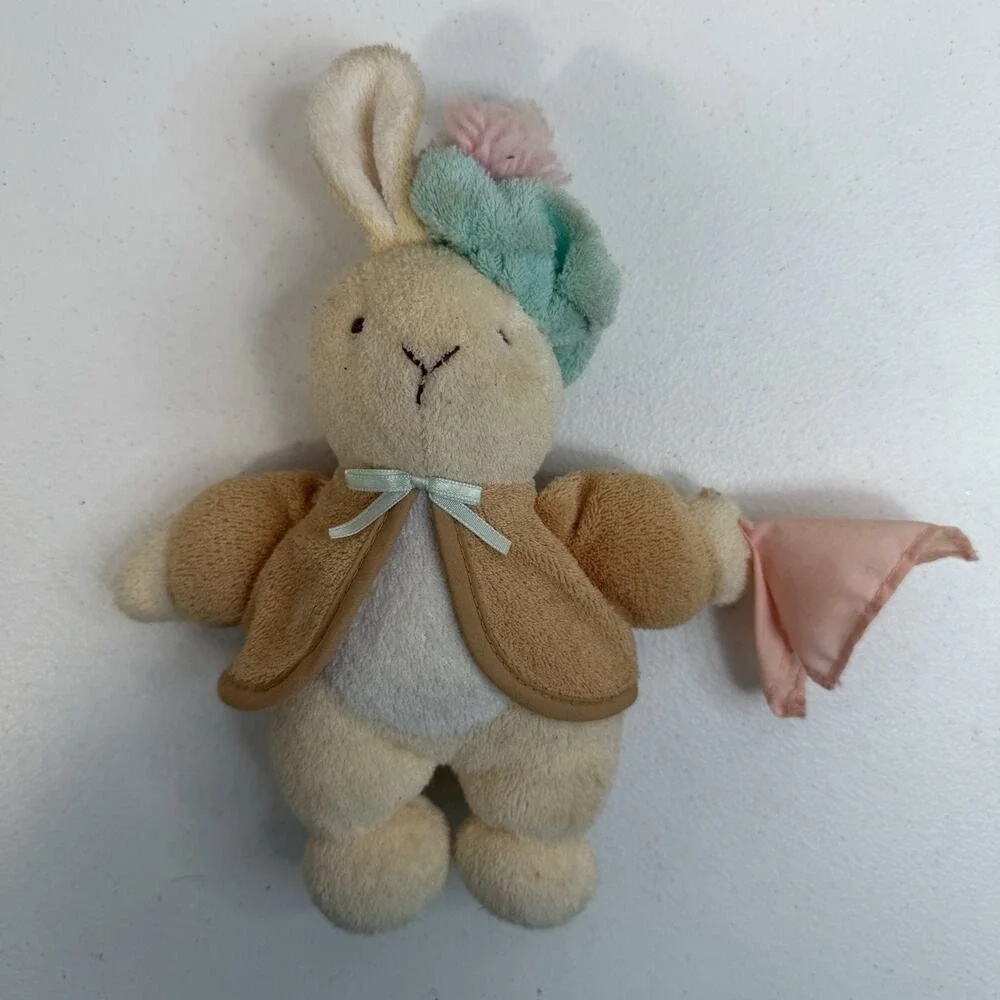 Vintage Eden Frederick Warne Baby Bunny Rabbit Rattle Stuffed‎ Animal Plush